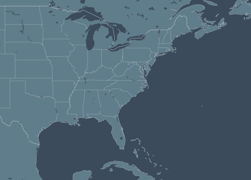 Eastern US region map