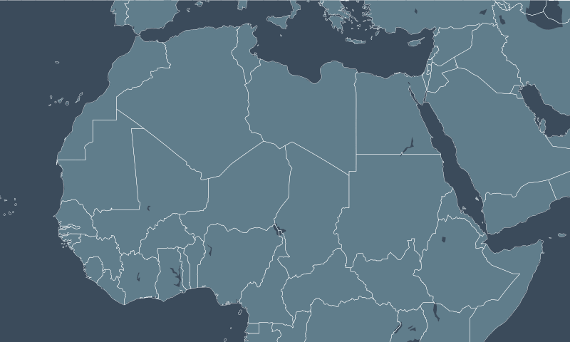 North Africa region map