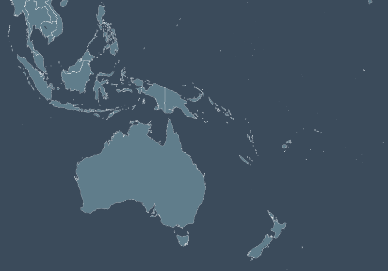 SE Asia/Oceania region map